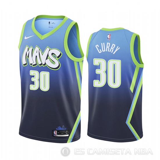 Camiseta Seth Curry #30 Dallas Mavericks Ciudad Edition Azul - Haga un click en la imagen para cerrar